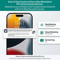 Caméra de surveillance d'extérieur 2K à brancher avec fil Arlo Essential (2025) - Blanc