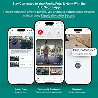 Caméra de surveillance d'extérieur 2K à brancher avec fil Arlo Essential (2025) - Blanc