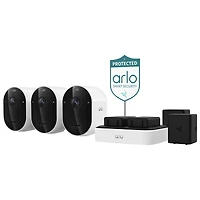 Caméra de surveillance 2K sans fil intérieure/extérieure Arlo Pro 6 - Blanc - Ensemble de 3 - Exclusivité de Best Buy