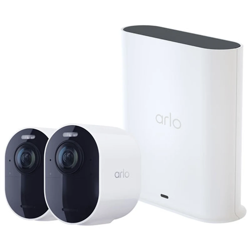 Caméra de surveillance supplémentaire sans fil IP 4K UHD extérieure Ultra 3 d'Arlo - Ensemble de 2 - Blanc