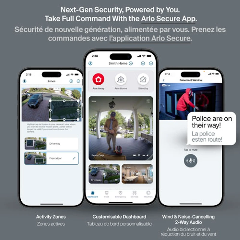 Caméra de surveillance sans fil HDR 4K 3e génération Arlo Ultra (2025) - Blanc