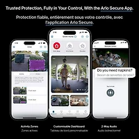 Caméra de surveillance à projecteur d'illumination avec fil 2K Pro 3 d'Arlo - Blanc