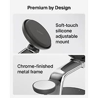 Belkin 3-in-1 25W Qi2 Wireless Charging Stand (WIZ040ttCH) - Grey