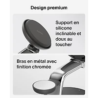 Belkin 3-in-1 25W Qi2 Wireless Charging Stand (WIZ040ttCH) - Grey