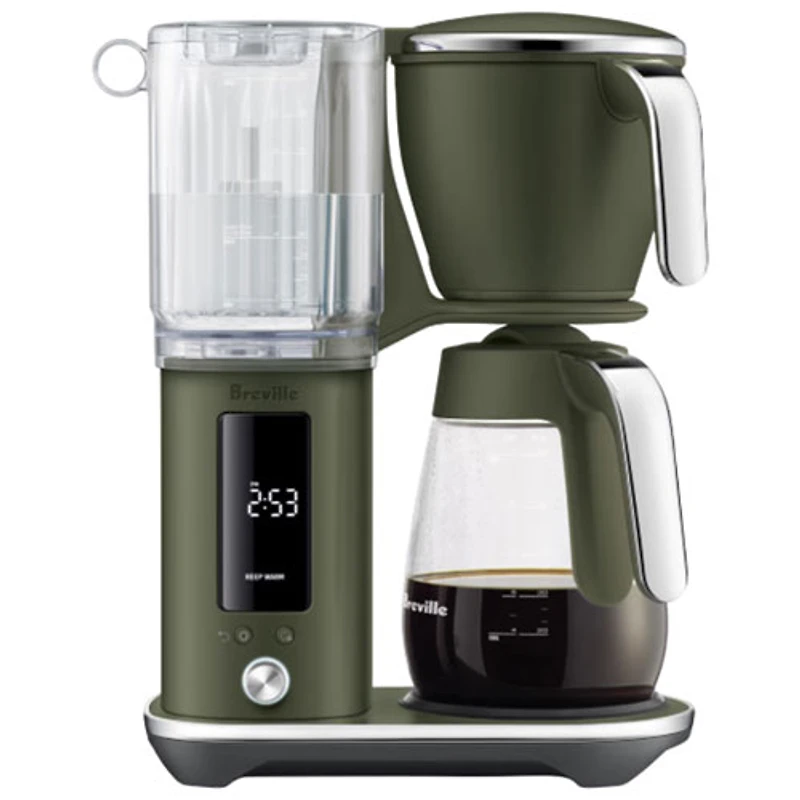 Cafetière à filtre en verre Luxe Glass de Breville - 12 tasses - Tapenade d'olive