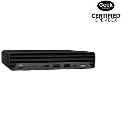 Boîte ouverte - Mini-ordinateur Elite 800 G9 de HP (Core Ci7 12700T d'Intel/SSD 512 Go/RAM 16 Go/Windows 11) - Anglais