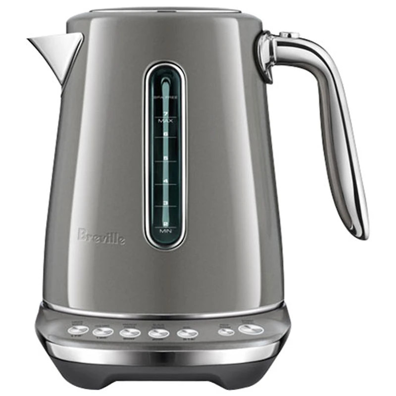Remis à neuf (Bon état) - Bouilloire électrique programmable Smart Kettle Luxe de Breville - 1,7 L - Noyer fumé - Réusiné par Breville