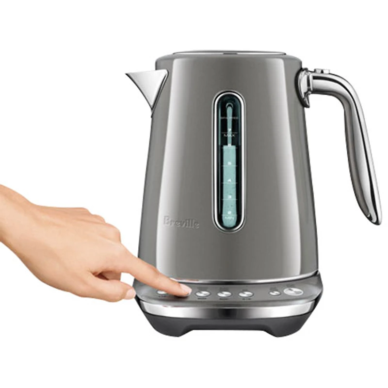 Refurbished (Good) - Breville Smart Kettle Luxe Programmable Electric Kettle - 1.7L - Smoked Hickory - Remanufactured by Breville