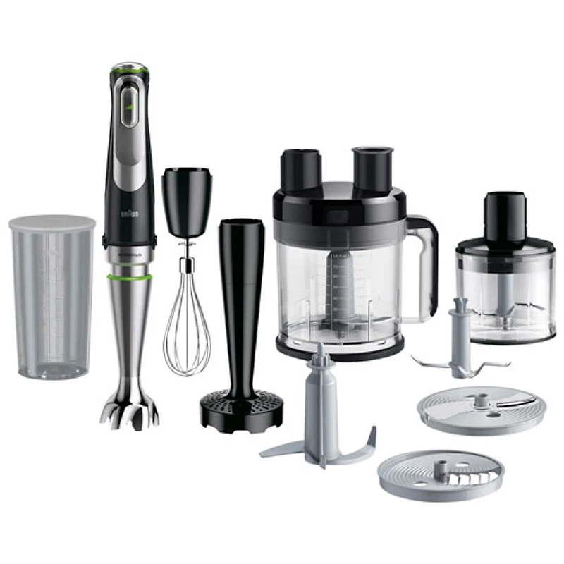 Mélangeur à main 700 W 2 l MultiQuick 9 de Braun - Acier inoxydable noir