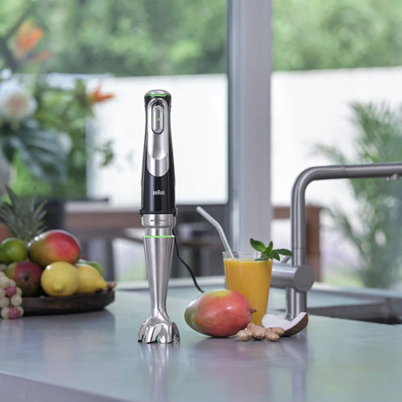 Mélangeur à main 700 W 2 l MultiQuick 9 de Braun - Acier inoxydable noir