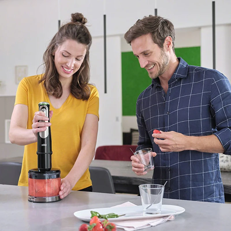 Mélangeur à main 700 W 2 l MultiQuick 9 de Braun - Acier inoxydable noir