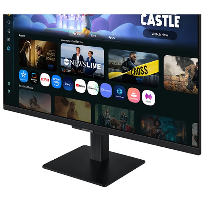 Moniteur de jeu DEL VA HD intégrale 60 Hz de 32 po de Samsung avec temps de réponse de 4 ms gris à gris (LS32FM500ENXZA) - Noir