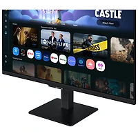 Moniteur de jeu DEL VA HD intégrale 60 Hz de 32 po de Samsung avec temps de réponse de 4 ms gris à gris (LS32FM500ENXZA) - Noir