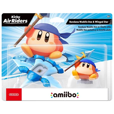 Figurine amiibo Kirby Air Riders de Bandana Waddle Dee et l'Étoile ailée