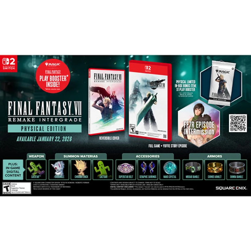 Final Fantasy VII Remake Intergrade MTG Edition with Magic: The Gathering - Final Fantasy Play Booster (Switch 2)