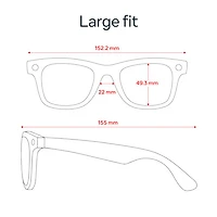 Ray-Ban | Meta Wayfarer (Gen 2) Glasses with AI, Photo, Video, Audio & Messaging - Matte Black/Clear