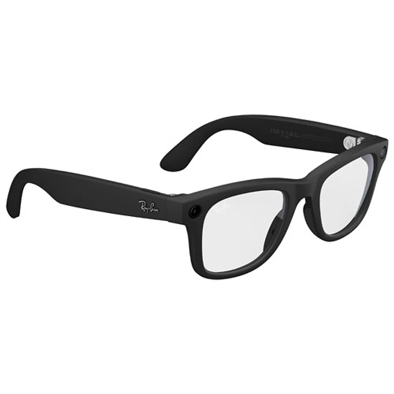 Ray-Ban | Meta Wayfarer (Gen 2) Glasses with AI, Photo, Video, Audio & Messaging - Matte Black/Clear