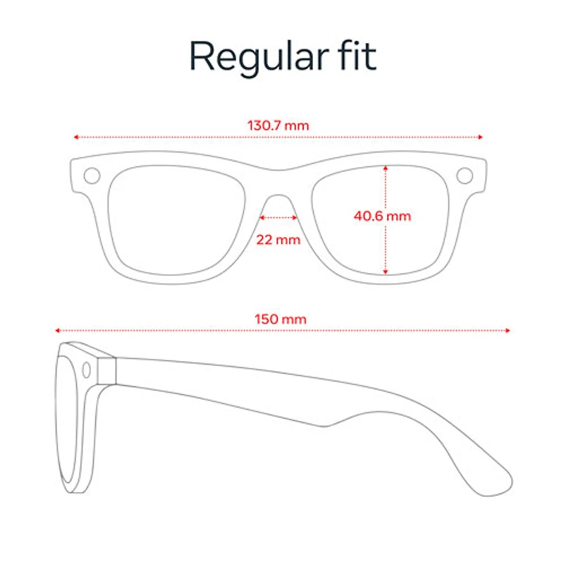 Ray-Ban | Meta Wayfarer (Gen 2) Glasses with AI, Photo, Video, Audio & Messaging - Matte Black/Clear