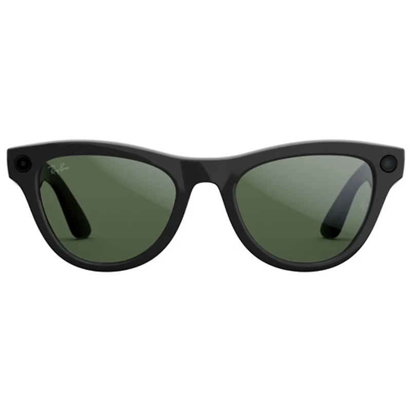 Ray-Ban | Meta Skyler (Gen 2) Glasses with AI, Photo, Video, Audio & Messaging - SShiny Black/Transitions Graphite Green