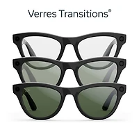 Ray-Ban | Meta Skyler (Gen 2) Glasses with AI, Photo, Video, Audio & Messaging - SShiny Black/Transitions Graphite Green