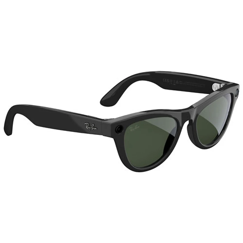 Ray-Ban | Meta Skyler (Gen 2) Glasses with AI, Photo, Video, Audio & Messaging - SShiny Black/Transitions Graphite Green