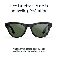 Ray-Ban | Meta Skyler (Gen 2) Glasses with AI, Photo, Video, Audio & Messaging - SShiny Black/Transitions Graphite Green