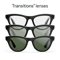 Ray-Ban | Meta Skyler (Gen 2) Glasses with AI, Photo, Video, Audio & Messaging - SShiny Black/Transitions Graphite Green