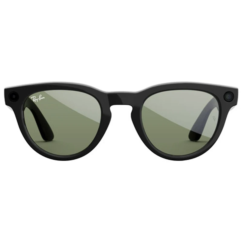 Lunettes Headliner (2e gén) de Ray-Ban | Meta avec IA, photo, vidéo, audio et messagerie - Noir brillant/Vert G-15 - Pont ordinaire