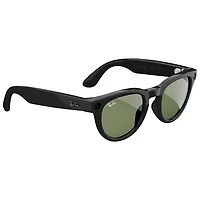 Ray-Ban | Meta Headliner (Gen 2) Glasses with AI, Photo, Video, Audio & Messaging - Shiny Black/G-15 Green - Low Bridge Fit