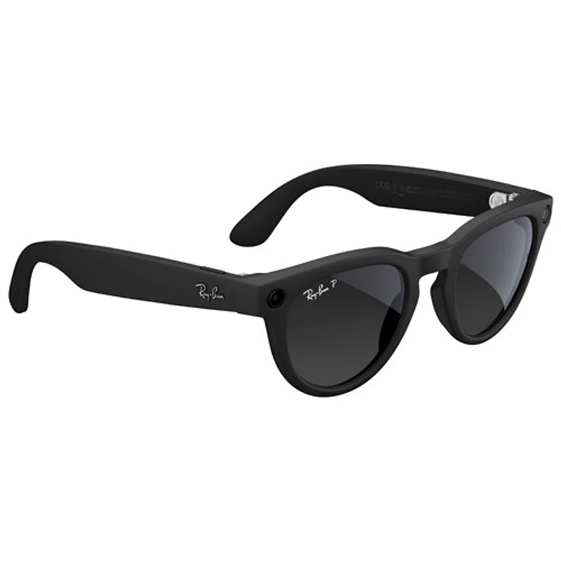 Ray-Ban | Meta Headliner (Gen 2) Glasses with AI, Photo, Video, Audio & Messaging - Matte Black/Polarized Gradient Graphite - Regular Bridge Fit