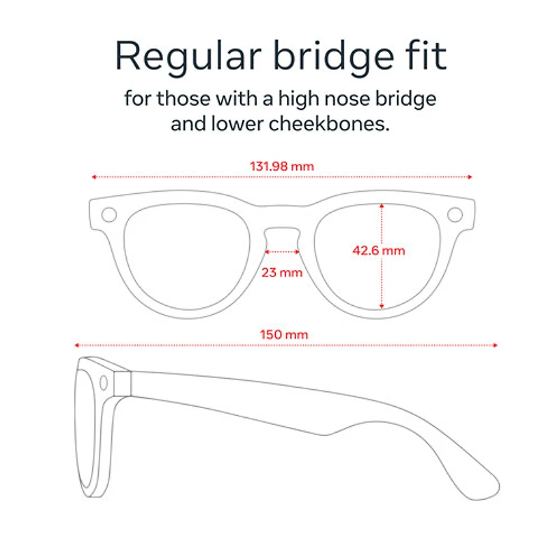 Ray-Ban | Meta Headliner (Gen 2) Glasses with AI, Photo, Video, Audio & Messaging - Matte Black/Polarized Gradient Graphite - Regular Bridge Fit