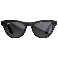 Lunettes Skyler (2e génération) de Ray-Ban | Meta avec IA, photo, vidéo, audio et messagerie - Noir brillant/Verres polarisés graphite dégradé