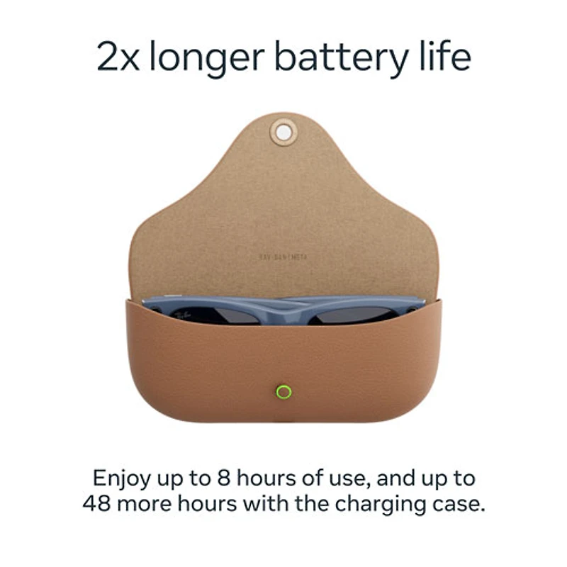 Lunettes Wayfarer (2e génération) de Ray-Ban | Meta avec IA, photo, vidéo, audio et messagerie - Bleu cosmique brillant/Transitions saphir - Grand