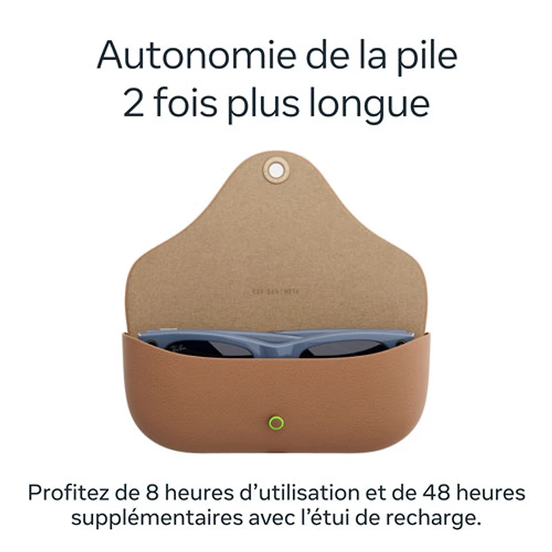 Lunettes Wayfarer (2e génération) de Ray-Ban | Meta avec IA, photo, vidéo, audio et messagerie - Bleu cosmique brillant/Transitions saphir - Grand