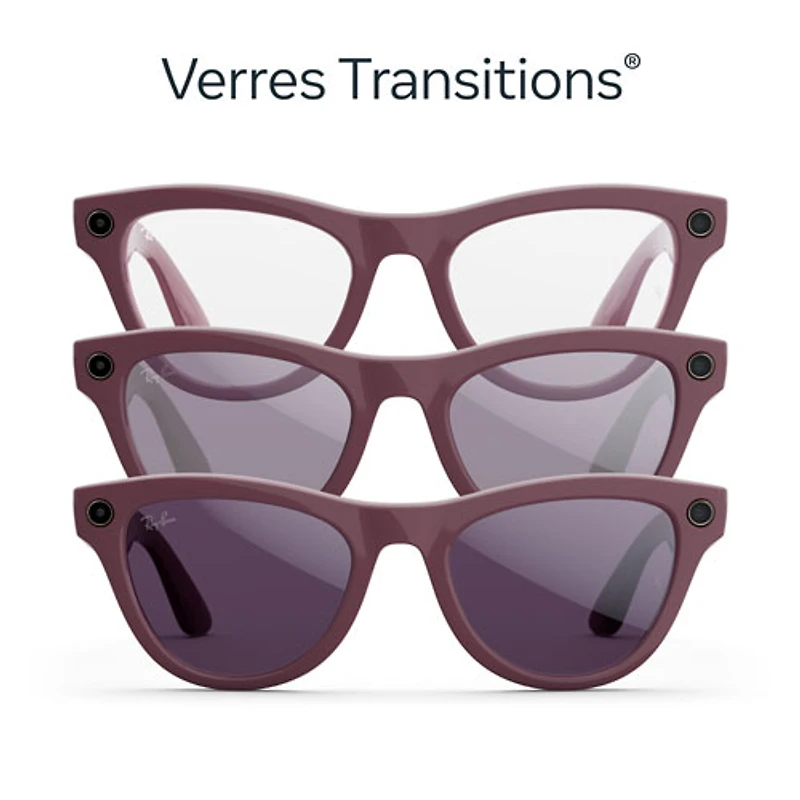 Ray-Ban | Meta Skyler (Gen 2) Glasses with AI, Photo, Video, Audio & Messaging - Shiny Mystic Violet/Transitions Amethyst