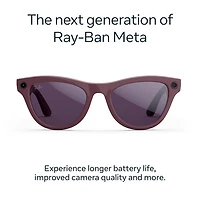Ray-Ban | Meta Skyler (Gen 2) Glasses with AI, Photo, Video, Audio & Messaging - Shiny Mystic Violet/Transitions Amethyst