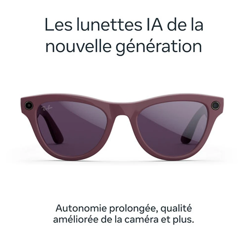 Ray-Ban | Meta Skyler (Gen 2) Glasses with AI, Photo, Video, Audio & Messaging - Shiny Mystic Violet/Transitions Amethyst