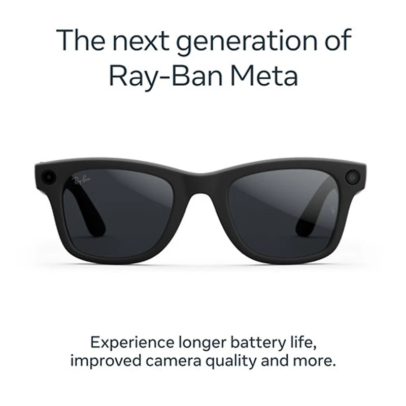 Lunettes Wayfarer (2e génération) de Ray-Ban | Meta avec IA, photo, vidéo, audio et messagerie