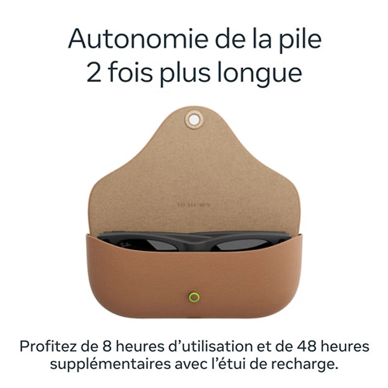 Lunettes Wayfarer (2e génération) de Ray-Ban | Meta avec IA, photo, vidéo, audio et messagerie