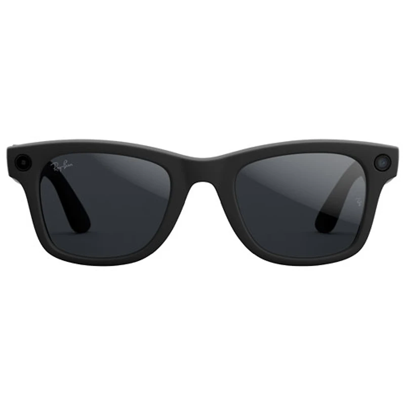 Ray-Ban | Meta Wayfarer (Gen 2) Glasses with AI, Photo, Video, Audio & Messaging - Matte Black/Transitions Grey - Large