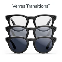 Ray-Ban | Meta Headliner (Gen 2) Glasses with AI, Photo, Video, Audio & Messaging - Shiny Black/Transitions Sapphire