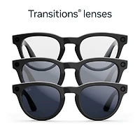 Ray-Ban | Meta Headliner (Gen 2) Glasses with AI, Photo, Video, Audio & Messaging - Shiny Black/Transitions Sapphire