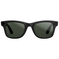 Ray-Ban | Meta Wayfarer (Gen 2) Glasses with AI, Photo, Video, Audio & Messaging - Shiny Black/Transitions Graphite Green - Large