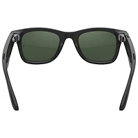 Ray-Ban | Meta Wayfarer (Gen 2) Glasses with AI, Photo, Video, Audio & Messaging - Shiny Black/Transitions Graphite Green - Large