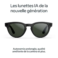 Ray-Ban | Meta Headliner (Gen 2) Glasses with AI, Photo, Video, Audio & Messaging - Shiny Black/Transitions Graphite Green