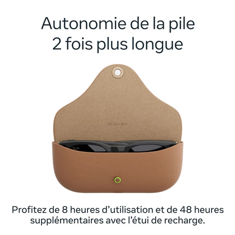 Ray-Ban | Meta Headliner (Gen 2) Glasses with AI, Photo, Video, Audio & Messaging - Shiny Black/Transitions Graphite Green