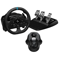 Volant de course et pédales G923 de Logitech avec levier de vitesses Driving Force pour PS5/PS4/PC - Noir