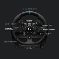 Volant de course et pédales G923 de Logitech avec levier de vitesses Driving Force pour PS5/PS4/PC - Noir