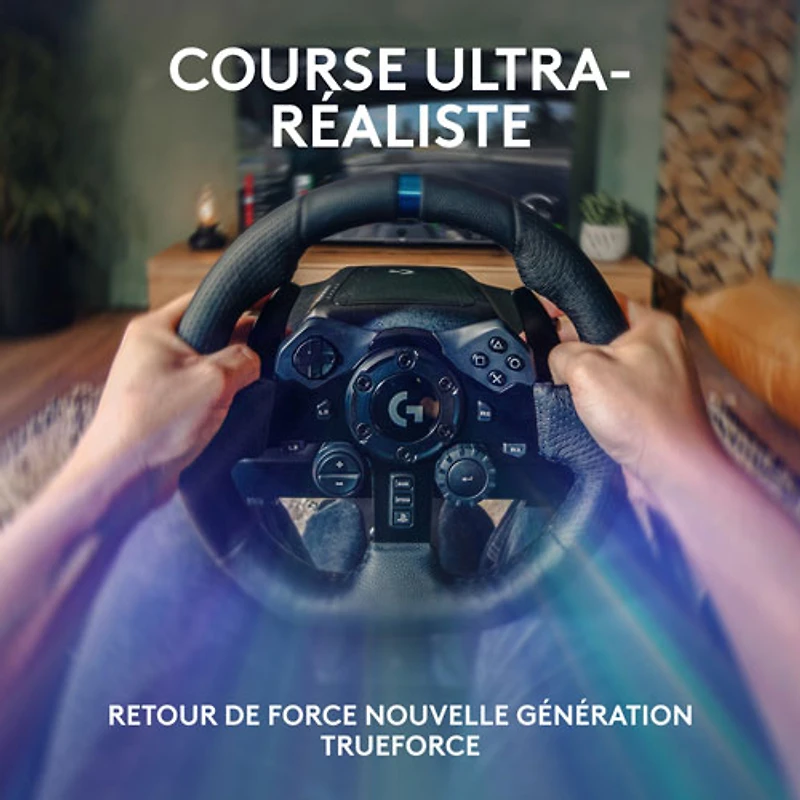 Volant de course et pédales G923 de Logitech avec levier de vitesses Driving Force pour PS5/PS4/PC - Noir