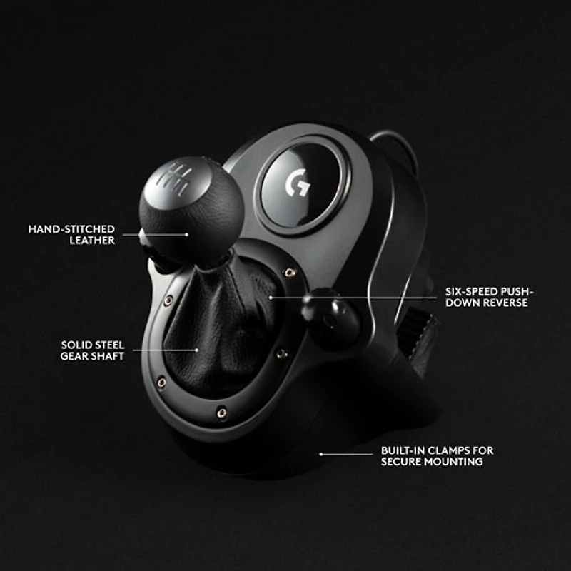 Volant de course et pédales G923 de Logitech avec levier de vitesses Driving Force pour PS5/PS4/PC - Noir